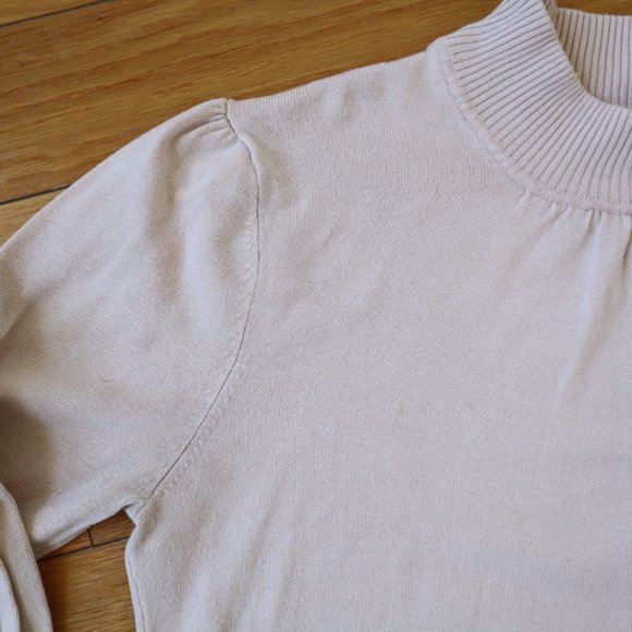 Conrad C Collection Knit Long Sleeve Blouse Sweater Cream Shirt - Picture 6 of 10